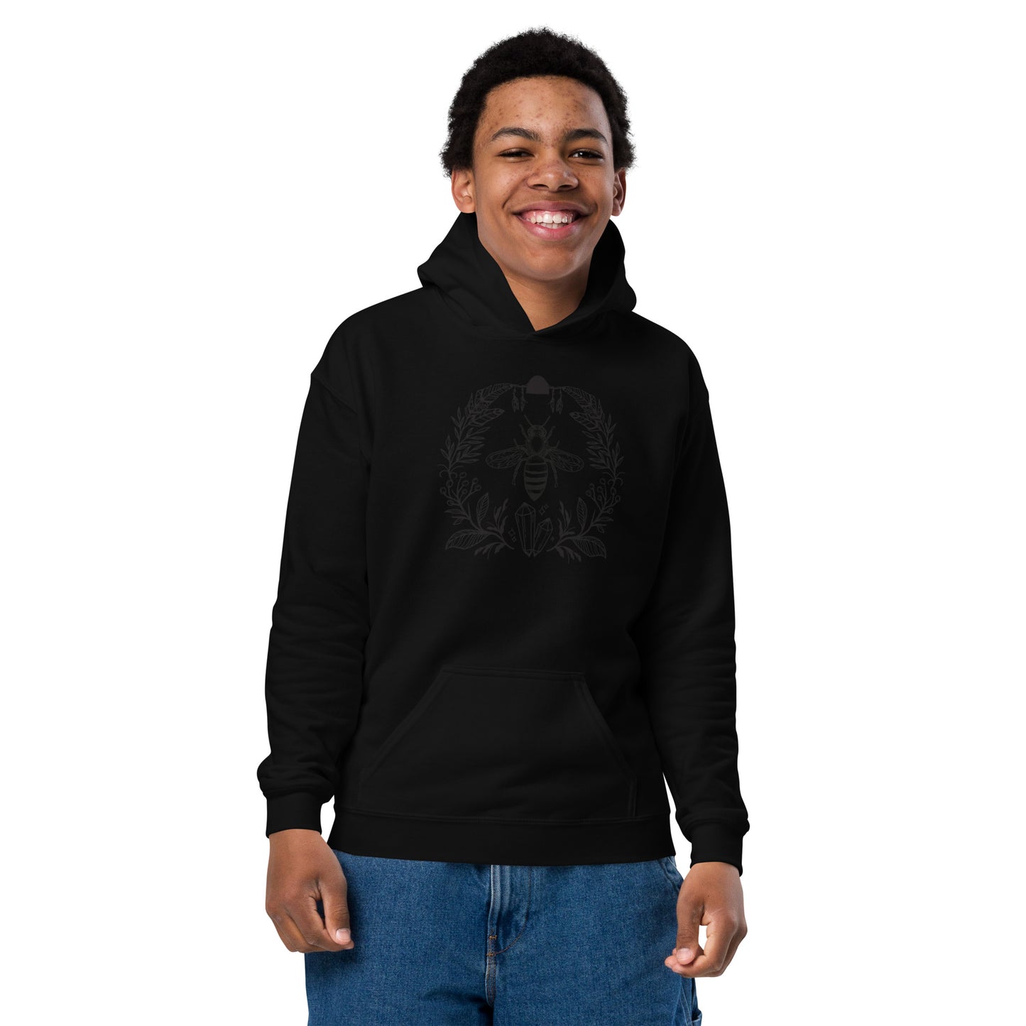 Youth Mythical Bee Logo heavy blend hoodie