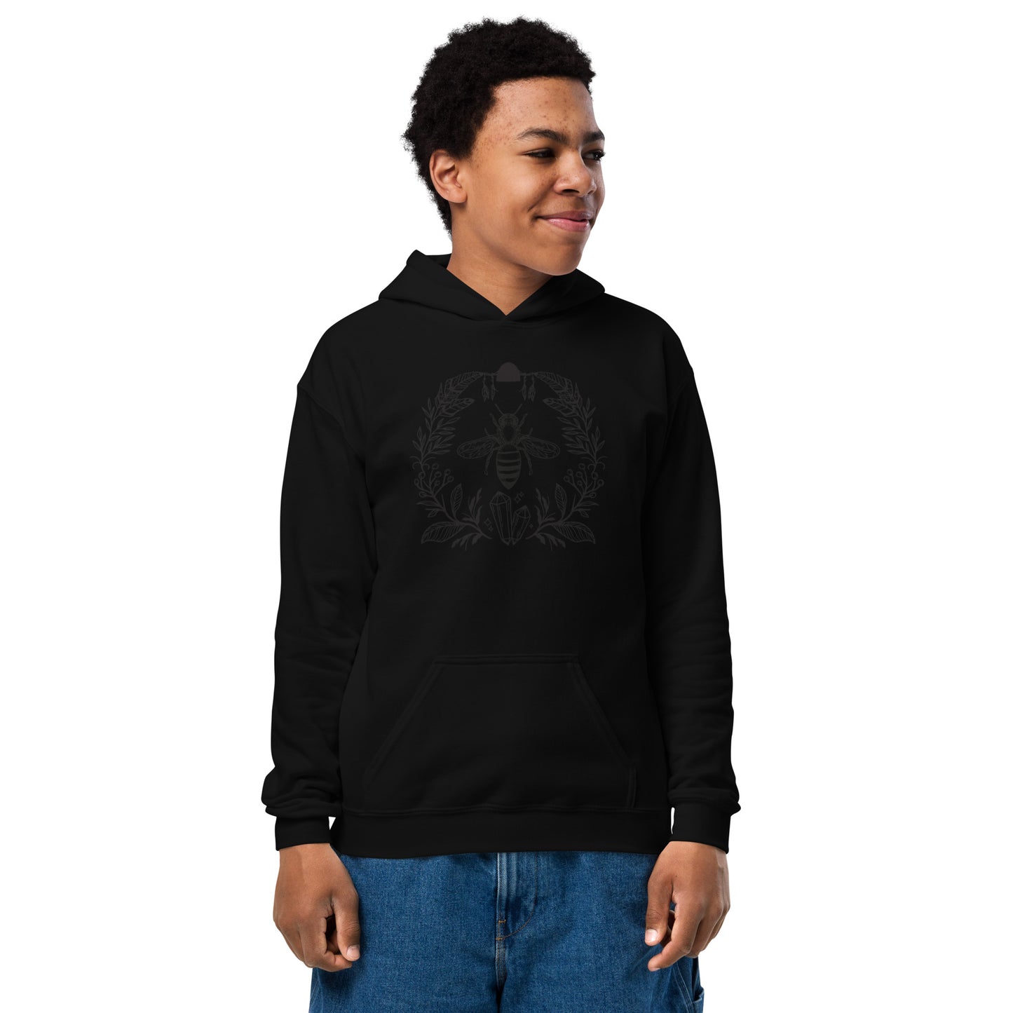 Youth Mythical Bee Logo heavy blend hoodie