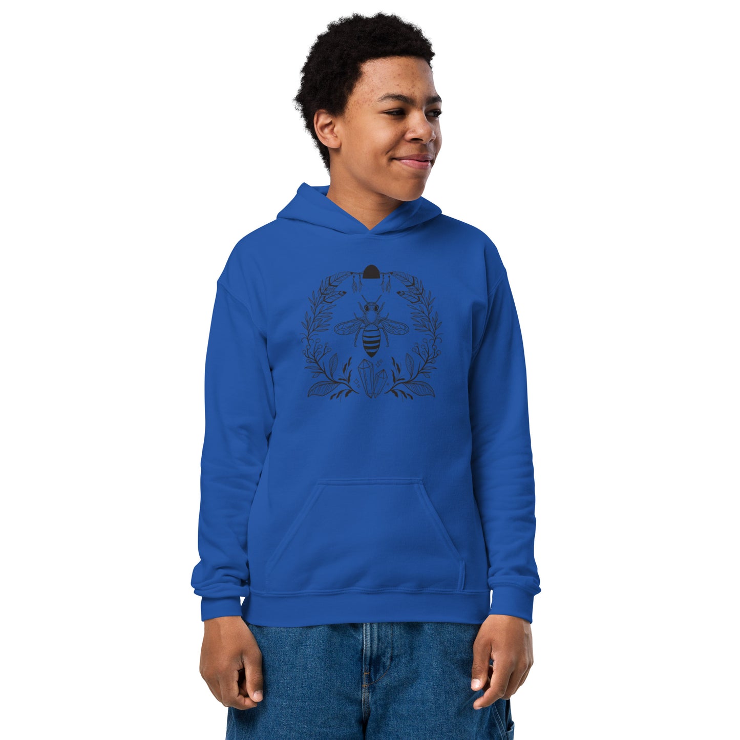 Youth Mythical Bee Logo heavy blend hoodie