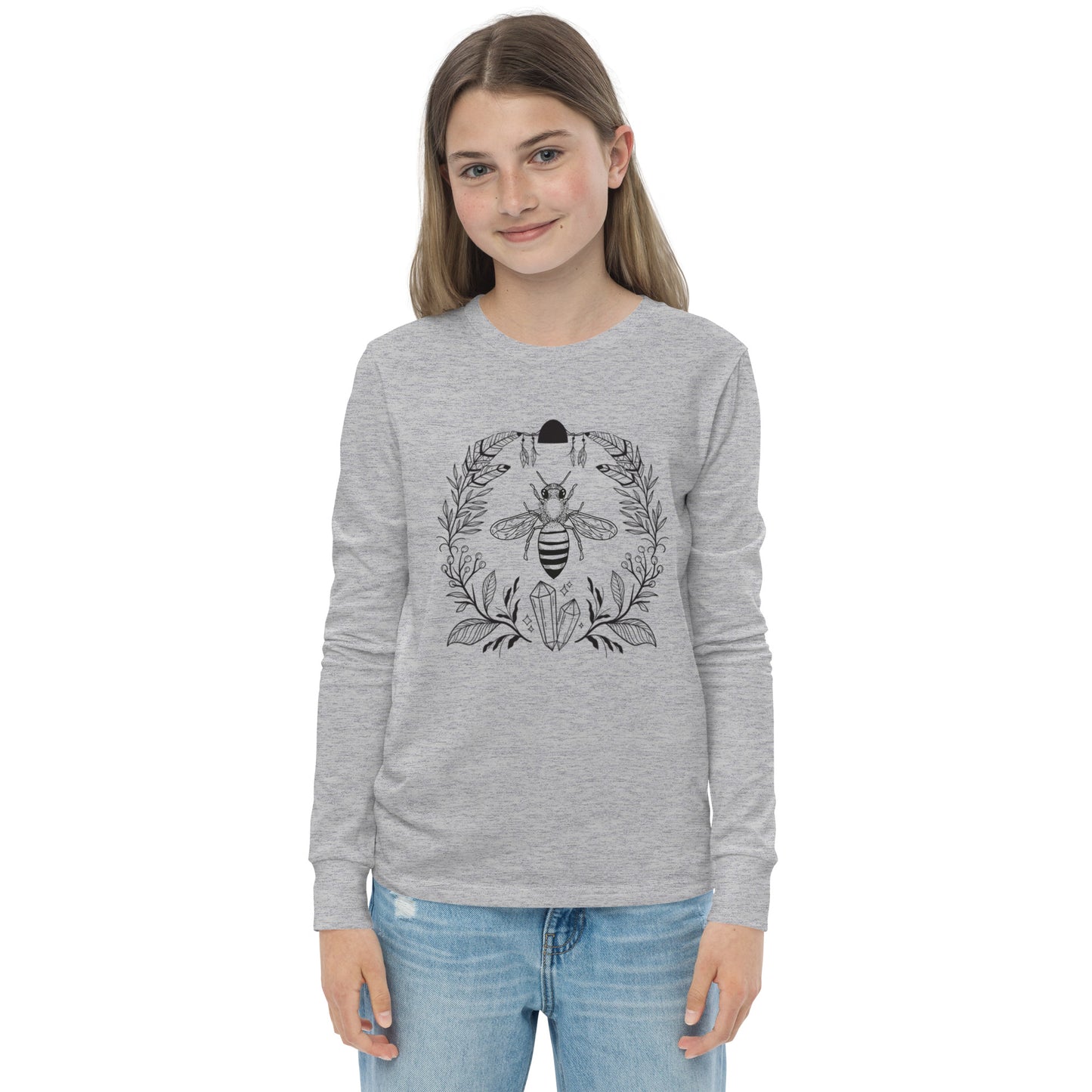 Bee Mythical Logo Youth long sleeve tee