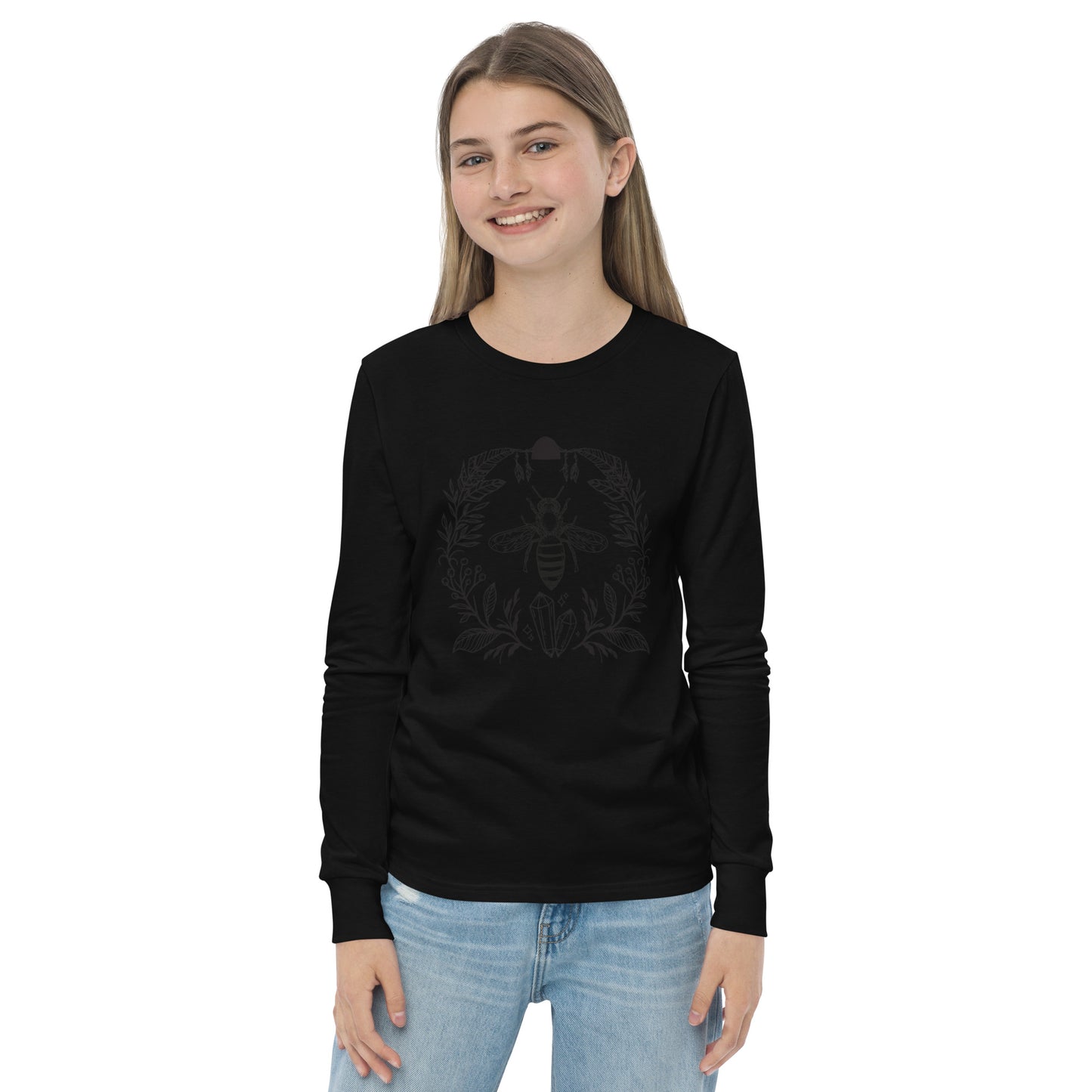 Bee Mythical Logo Youth long sleeve tee