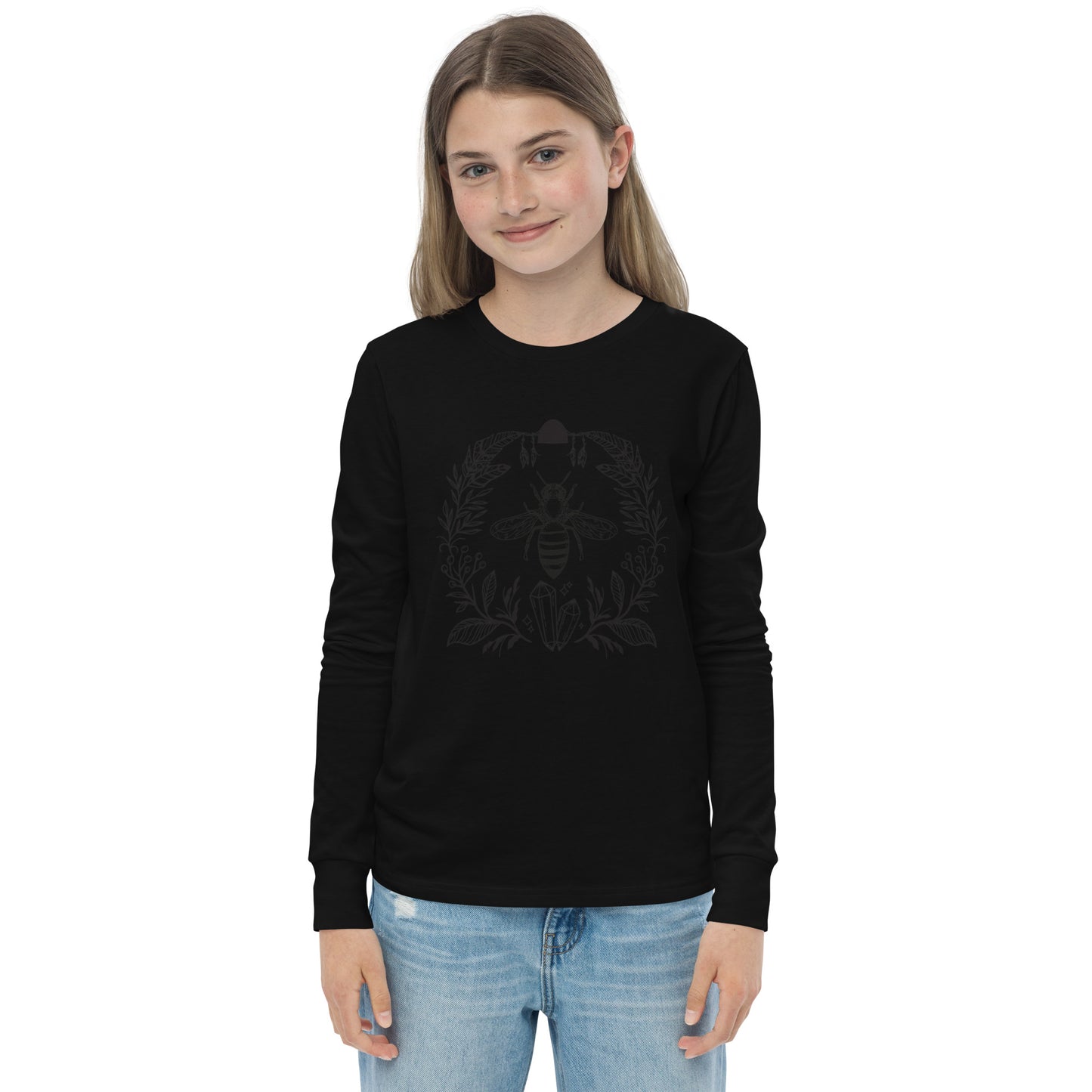 Bee Mythical Logo Youth long sleeve tee