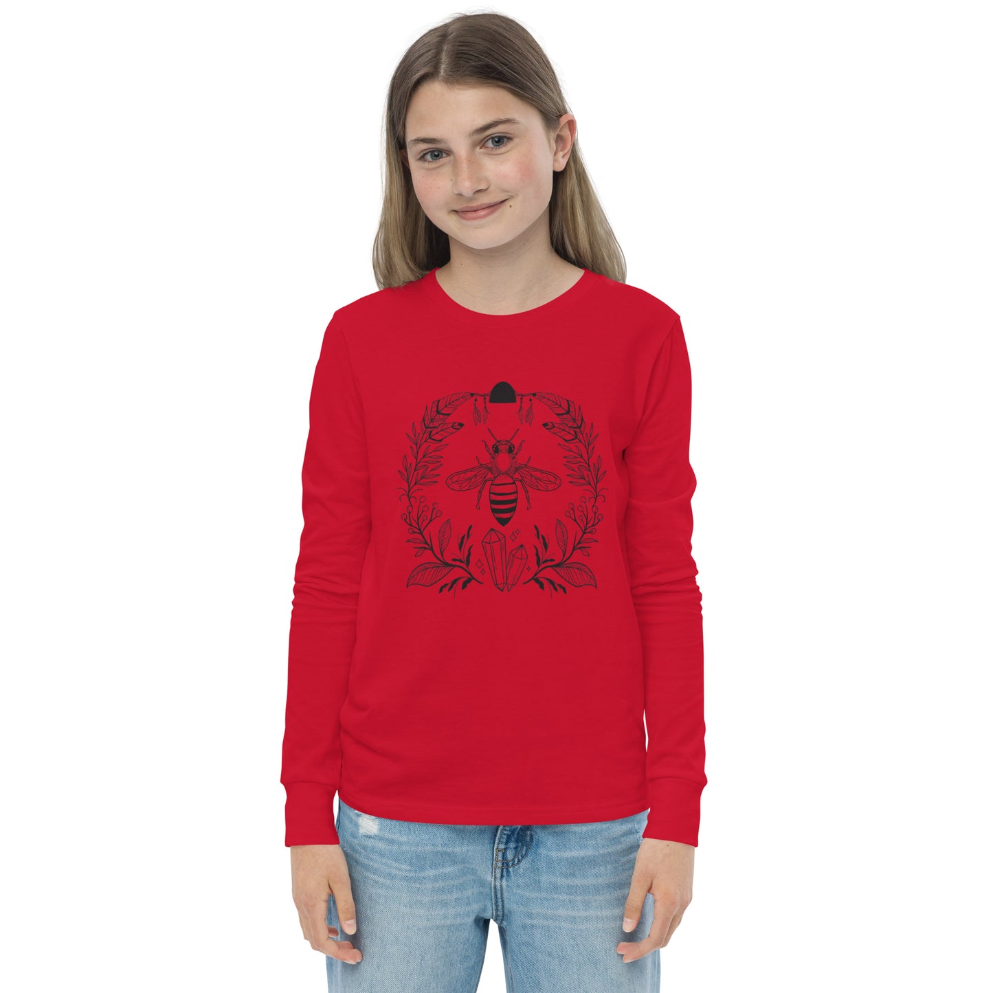 Bee Mythical Logo Youth long sleeve tee