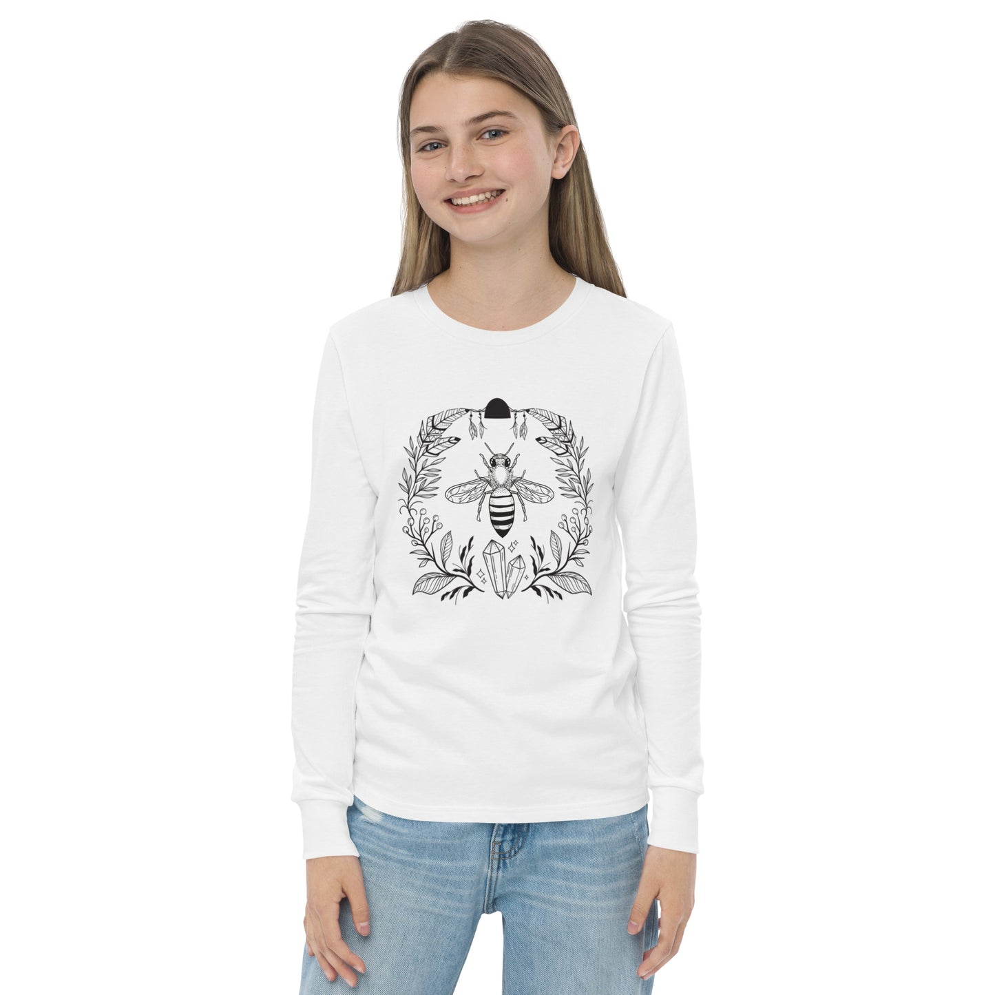 Bee Mythical Logo Youth long sleeve tee